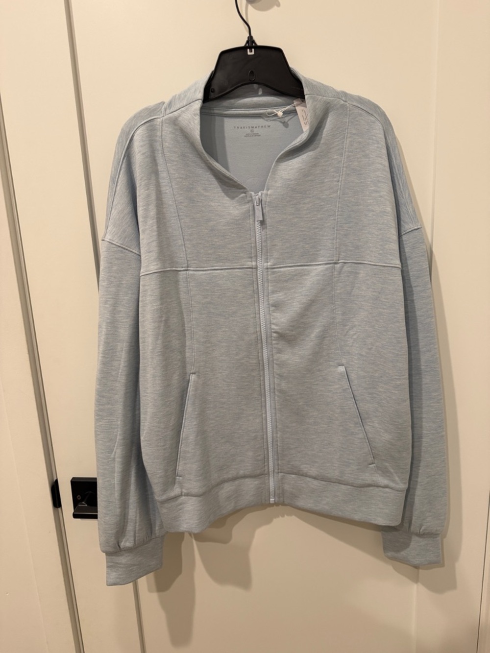Travis Mathew Light Blue Zip-Up Sweatshirt